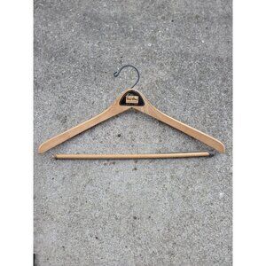 Vtg Wooden Advertising Clothes Hanger Ring & Brewer Clothing Sportswear Dallas